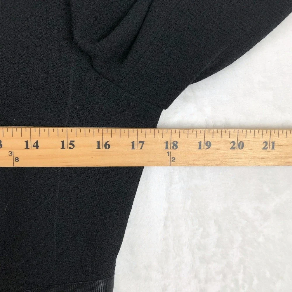 ANN TAYLOR 100% Wool Grosgrain Ribbon Waist Snap Front Jacket Sz 4P Bow Back